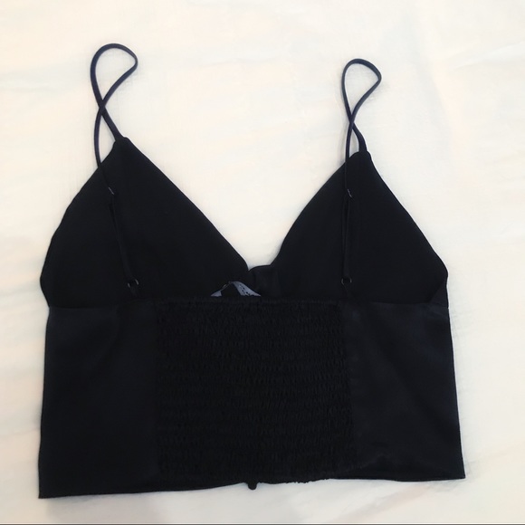 ZARA BLACK CROP TOP WITH PEARLED BUTTON - BUSTIER - SMALL - BRAND NEW WITH TAG - Picture 12 of 16